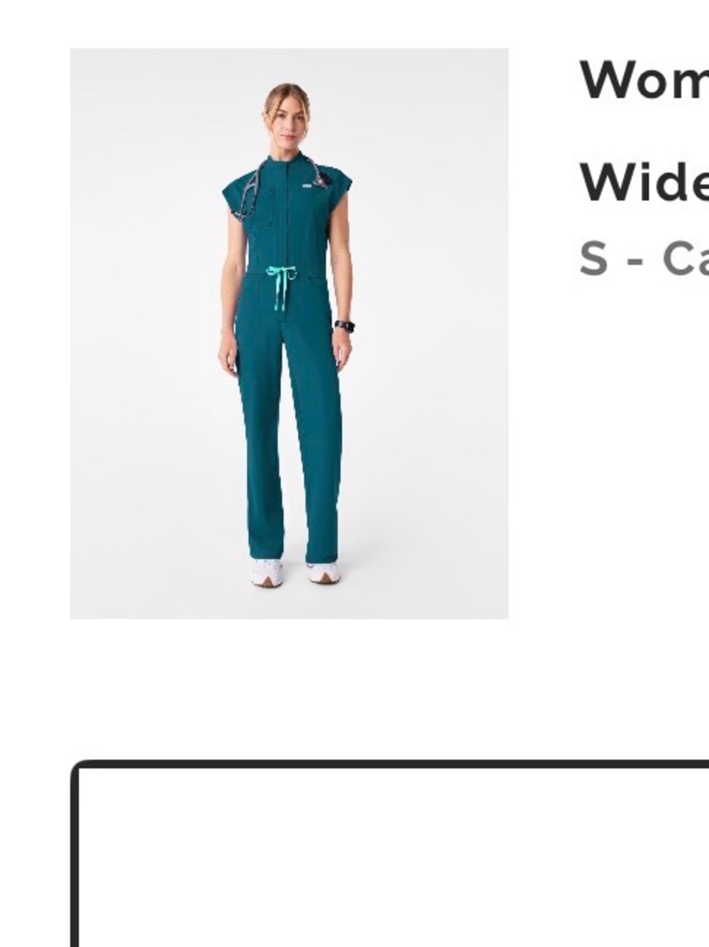 Figs Caribbean Blue wide leg scrub jumpsuit